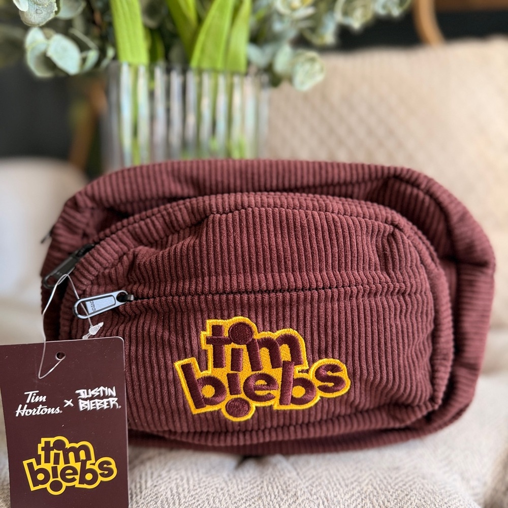 Tim Hortons x Justin Bieber Brown Corduroy BumBag